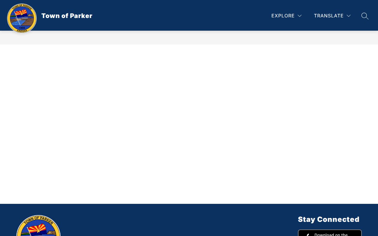Official Town of Parker Police Department webpage with local contact information